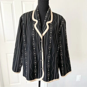 Silk Land Embroidery Silk Blend Blazer